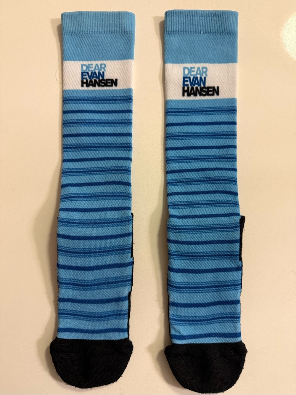 Blue Stripe Crew Socks